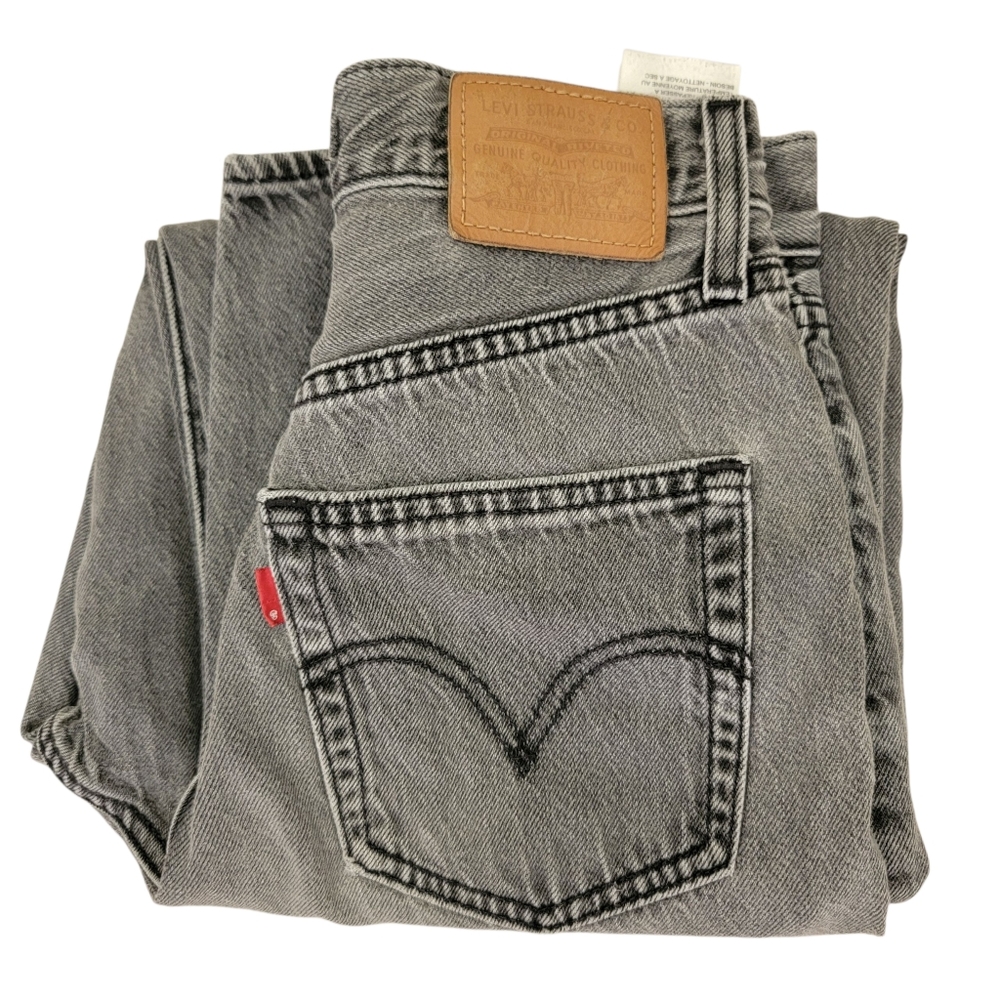 Levi’s High Loose Taper Jeans Black Grey Relaxed Fit Women’s W26 - Picture 17 of 17